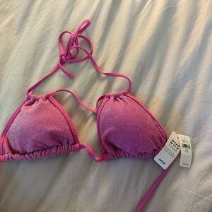 Sparkly Aerie Triangle Bikini Top
